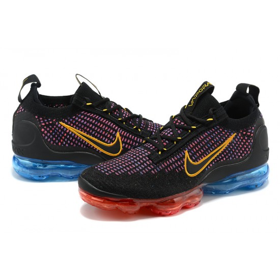 Nike Air VaporMax 2021 Flyknit Dámské/Pánské Černá Červená možná Modrá Obuv