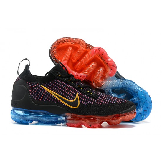 Nike Air VaporMax 2021 Flyknit Dámské/Pánské Černá Červená možná Modrá Obuv