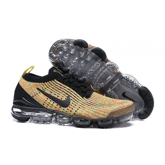 Nike Air VaporMax Flyknit 3 Dámské/Pánské Černá Žlutá Běžecké Boty  AJ6900-006