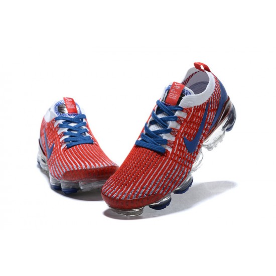 Nike Air VaporMax Flyknit 3 Dámské/Pánské Červená Modrá Běžecké Boty CW5585-100